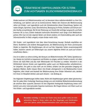 Achtsamer Bildschirmmediengebrauch - Flyer (50 Stück)