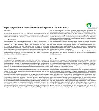 Ergänzungsinformation - Impfbroschüre (Downloadartikel)